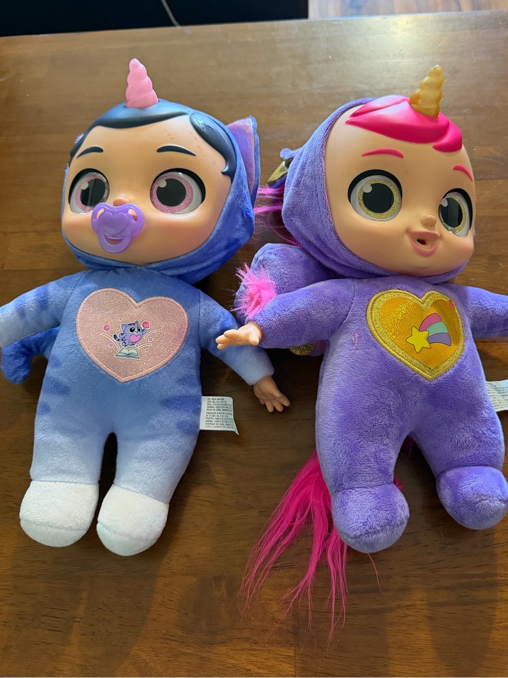 Zulu Babycorn interactive Plush Unicorn Baby Dolls  series 1 Large  2 included